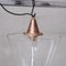 Mid-Century Conical Clear Glass & Copper Pendant Light 6
