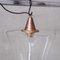 Mid-Century Conical Clear Glass & Copper Pendant Light, Image 6