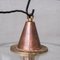 Mid-Century Conical Clear Glass & Copper Pendant Light, Image 5