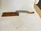 French Wood and Steel Bread Knife on Wood Plate, 20th Century 4