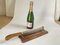 French Wood and Steel Bread Knife on Wood Plate, 20th Century 2