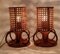 Bamboo and Rattan Table Lamps in the style of Louis Sognot, Italy, 1960s, Set of 2 6