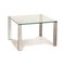 Why Not 1212 Coffee Table in Glass and Silver Metal from Draenert 1