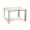 Why Not 1212 Coffee Table in Glass and Silver Metal from Draenert, Image 1