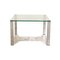 Why Not 1212 Coffee Table in Glass and Silver Metal from Draenert 5