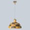 Pyramid Brown Yellow Ceramic Pendant Light, Denmark, 1970s 3