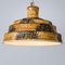 Lámpara colgante Pyramid de cerámica marrón y amarilla, Dinamarca, años 70, Imagen 9