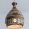 Brown Beige Ceramic Pendant Light, Denmark, 1970s 9