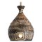 Brown Beige Ceramic Pendant Light, Denmark, 1970s, Image 1