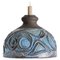 Blue Ceramic Pendant Light, Denmark, 1970, Image 1