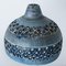 Bowl Blue Ceramic Pendant Light, Denmark, 1970 6