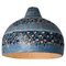 Bowl Blue Ceramic Pendant Light, Denmark, 1970 4