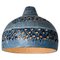 Lampada a sospensione Bowl in ceramica blu, Danimarca, 1970, Immagine 4