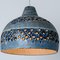 Lámpara colgante Bowl de cerámica azul, Dinamarca, 1970, Imagen 2