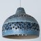 Bowl Blue Ceramic Pendant Light, Denmark, 1970, Image 5