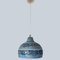 Bowl Blue Ceramic Pendant Light, Denmark, 1970, Image 1