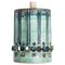 Lampe à Suspension Cylinder Vert Turquoise en Céramique, Danemark, 1970 1