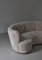 Large Danish Banana Sofa in Natural Sheepskin & Oak, 1940s, Image 10