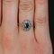 20th Century 18 Karat Yellow Gold Cluster Ring with Sapphire & Diamonds, 1890s 6