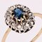 20th Century 18 Karat Yellow Gold Cluster Ring with Sapphire & Diamonds, 1890s 8