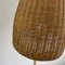 Adjustable Beehive Floor Lamp in Wicker and Brass in the style of J.T. Kalmar, Austria 1950s 12