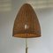 Lampadaire Beehive Ajustable en Osier et Laiton dans le style de JT Kalmar, Autriche 1950 6