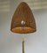 Adjustable Beehive Floor Lamp in Wicker and Brass in the style of J.T. Kalmar, Austria 1950s, Image 13