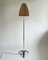 Adjustable Beehive Floor Lamp in Wicker and Brass in the style of J.T. Kalmar, Austria 1950s 2