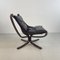 Brauner Mid-Century Falcon Chair aus Leder mit niedriger Rückenlehne von Sigurd Resell 5