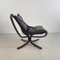 Sedia Falcon Mid-Century in pelle marrone di Sigurd Resell, Immagine 5