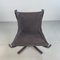 Chaise Falcon Mid-Century en Cuir Marron par Sigurd Resell 7