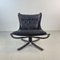 Mid-Century Brown Leather Low Backed Falcon Chair by Sigurd Resell 2