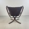 Mid-Century Brown Leather Low Backed Falcon Chair by Sigurd Resell 4