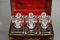 Liquor Cellar with Cut Crystal Bottles and Glasses, 1870s, Set of 13 11