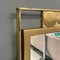 Italian Modern Wall Mirror in Golden Metal with Geometric Decorations, 1980s 6