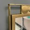 Italian Modern Wall Mirror in Golden Metal with Geometric Decorations, 1980s, Image 6