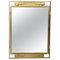 Italian Modern Wall Mirror in Golden Metal with Geometric Decorations, 1980s, Image 1