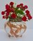 Pique Fleurs Vase mit mehrfarbigem Orange Dekor mit Gitter, 1930er 15