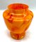 Pique Fleurs Vase mit mehrfarbigem Orange Dekor mit Gitter, 1930er 3