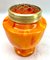 Pique Fleurs Vase mit mehrfarbigem Orange Dekor mit Gitter, 1930er 6
