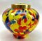 Pique Fleurs Vase in Multi Color Decor with Grille, 1930s 9