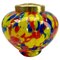 Pique Fleurs Vase in Multi Color Decor with Grille, 1930s 1