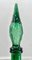 Botella Empoli Genie italiana de vidrio Art verde, años 60, Imagen 5