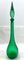 Botella Empoli Genie italiana de vidrio Art verde, años 60, Imagen 3