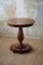 Mesa auxiliar de pedestal Art Déco redonda de nogal, años 40, Imagen 13