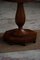 Art Deco Round Pedestal Side Table in Walnut, 1940s, Image 6