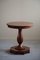 Art Deco Round Pedestal Side Table in Walnut, 1940s 11