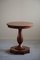 Art Deco Round Pedestal Side Table in Walnut, 1940s, Image 11