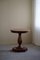 Mesa auxiliar de pedestal Art Déco redonda de nogal, años 40, Imagen 10
