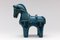 Rimini Horse in Petrol Blue Ceramic attributed to Aldo Londi for Bitossi, Italy, 1960 7